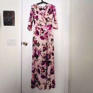 Floral Maxi Dress with wrap top